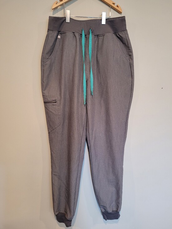 Figs Pants - FIGS Zamora High Waisted Jogger Scrub Pants Heathered Grey Size Medium TALL